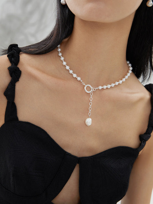 Silver Pearl Necklace and Bracelet | Tsuki