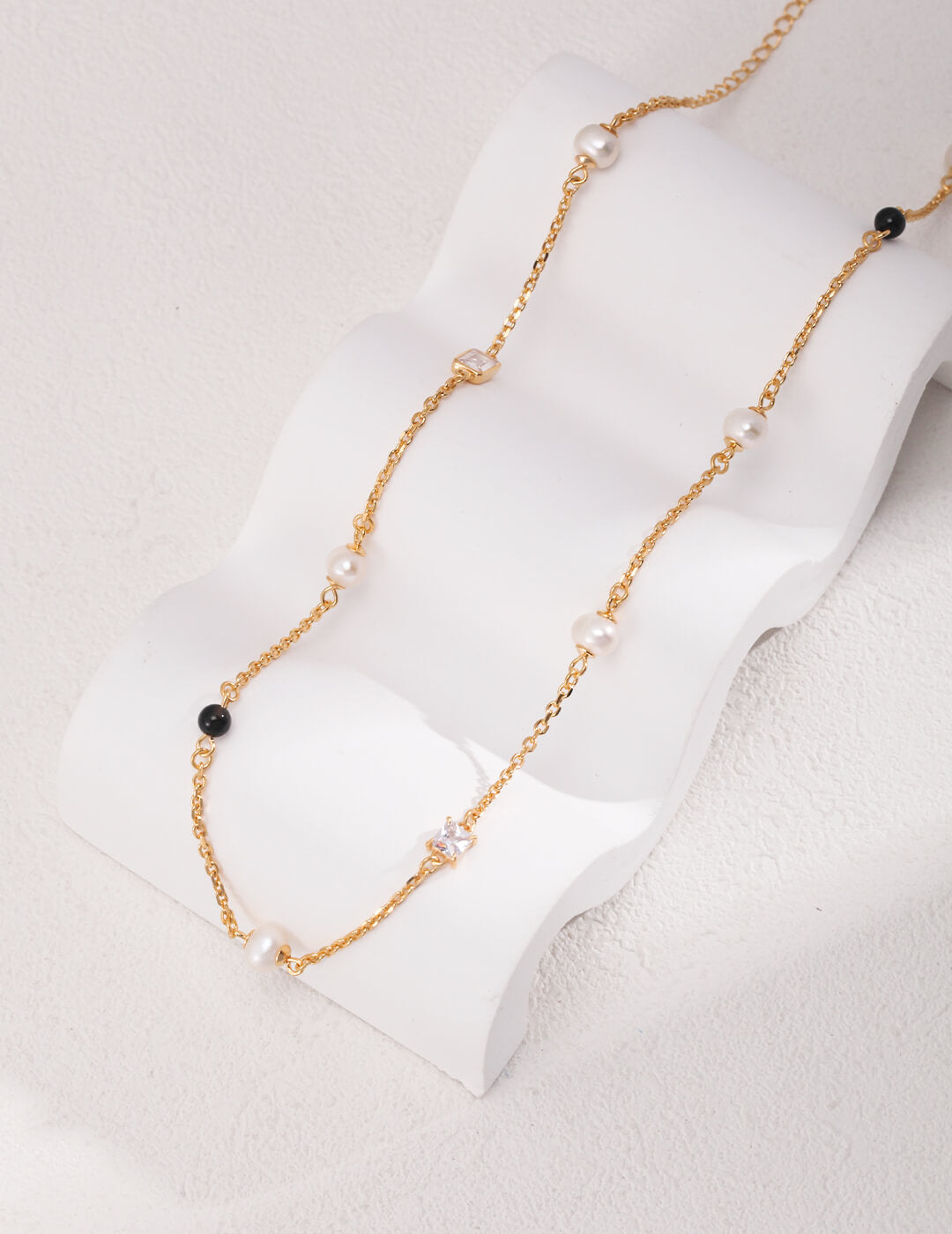 Silver Pearl Necklace | Tsuki