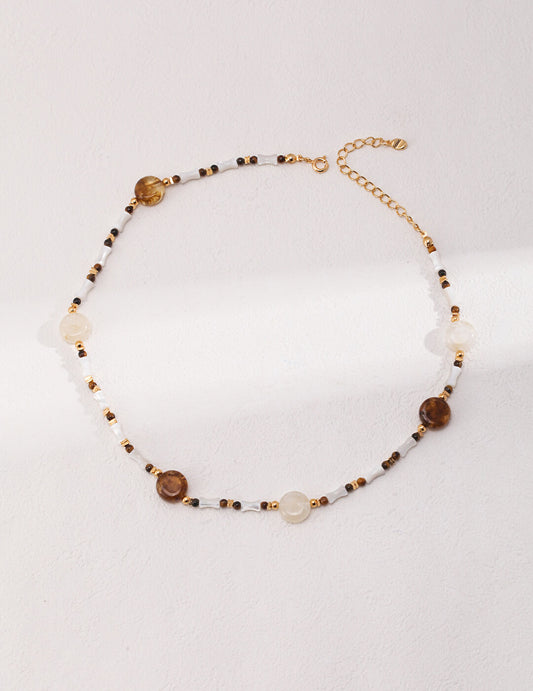 Silver Tiger Eye Necklace | Tsuki