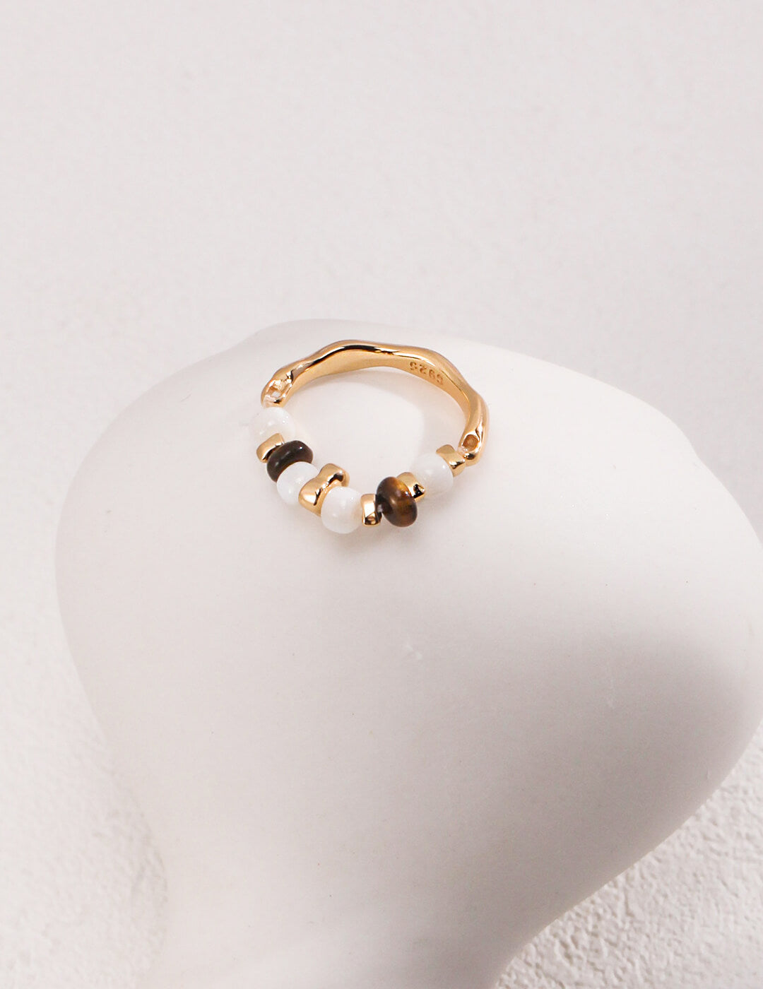 Silver Tiger Eye Ring | Tsuki