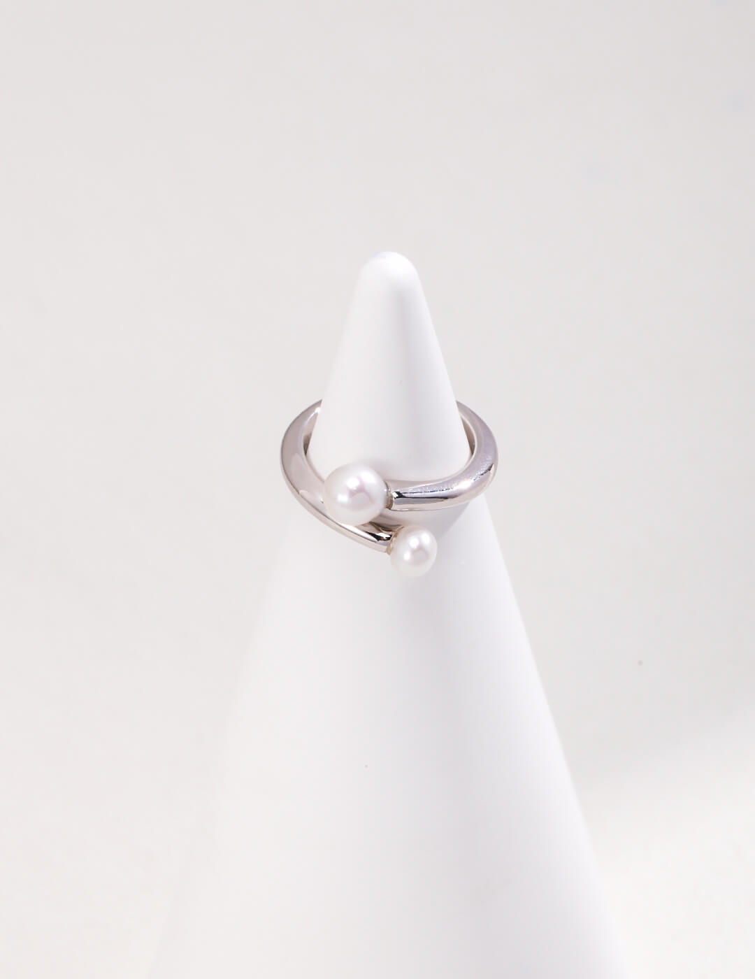 Silver Natural Pearl Ring | Tsuki