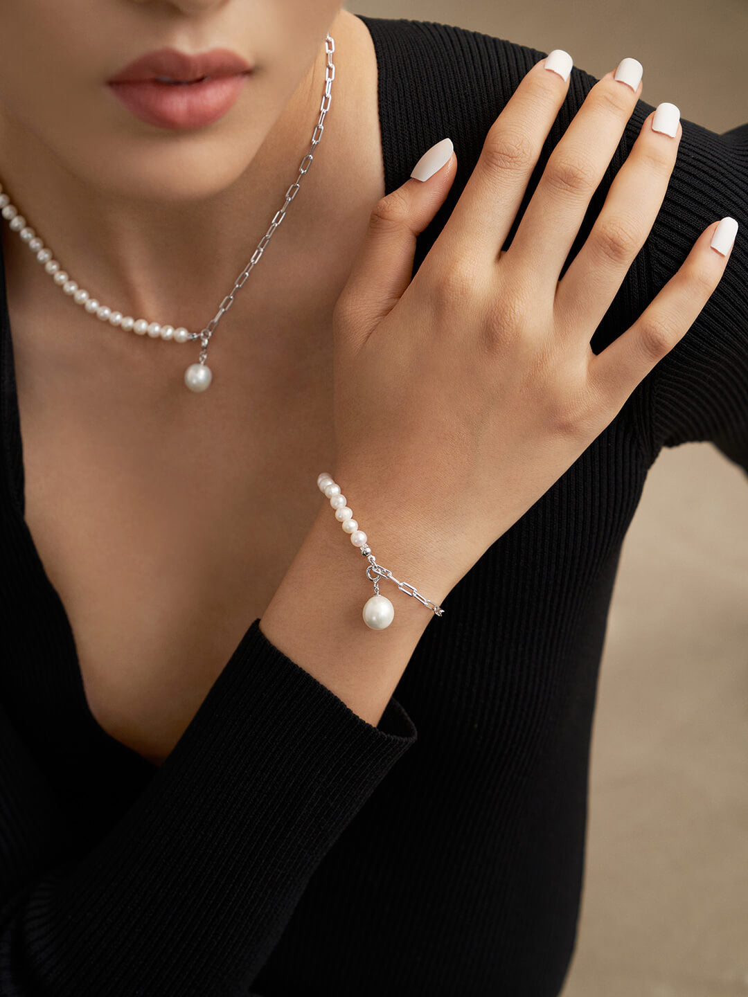 Irregular Baroque Pearl Bracelet and Necklace | Tsuki