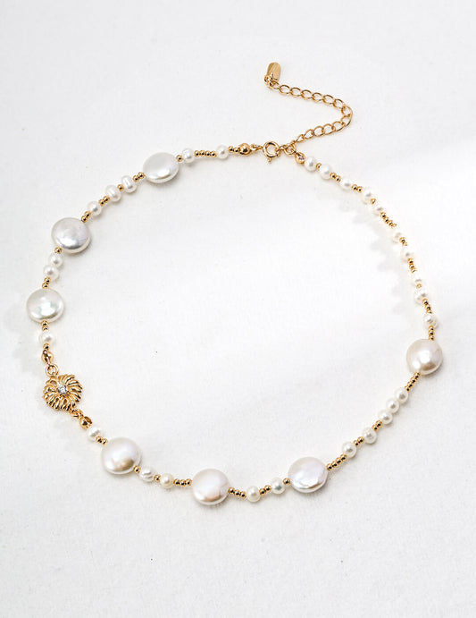 Silver Pearl Necklace | Tsuki