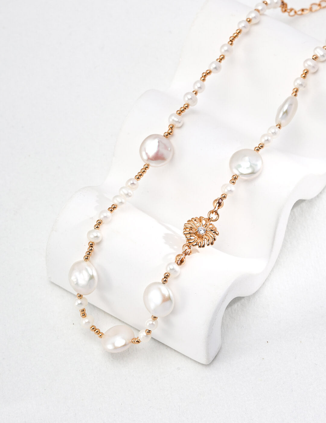 Silver Pearl Necklace | Tsuki