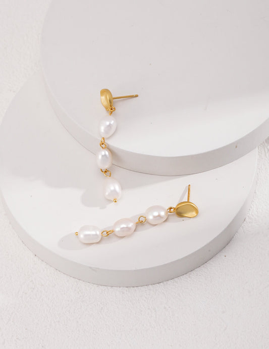 Irregular Baroque Pearl Earrings | Tsuki