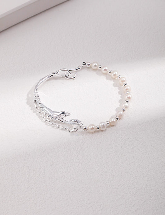 Silver Pearl Bracelet | Tsuki