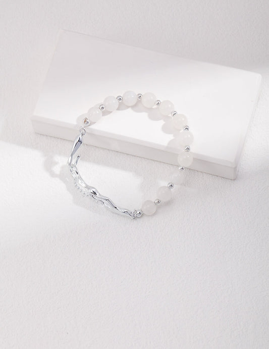 Silver Moonstone Bracelet | Tsuki