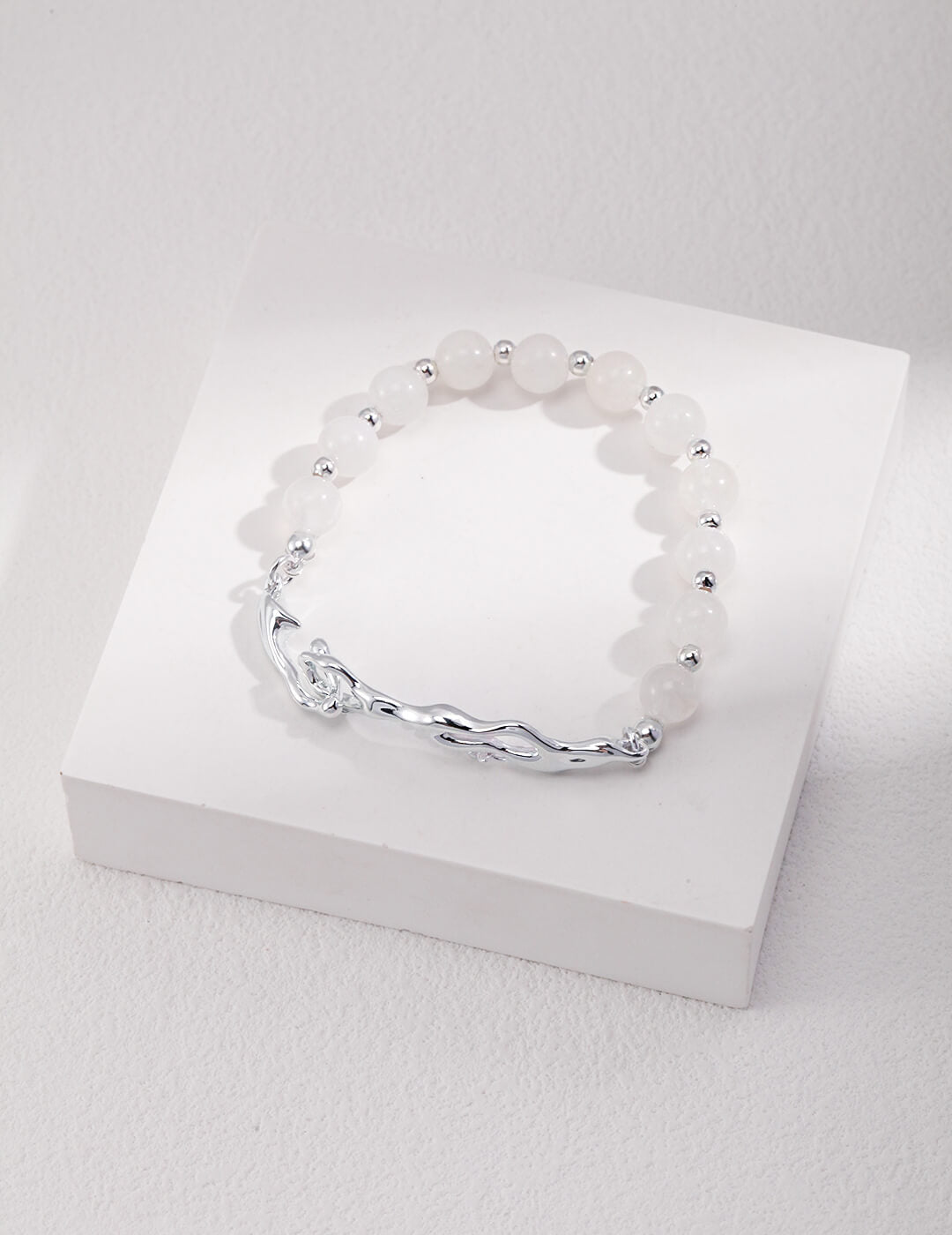 Silver Moonstone Bracelet | Tsuki